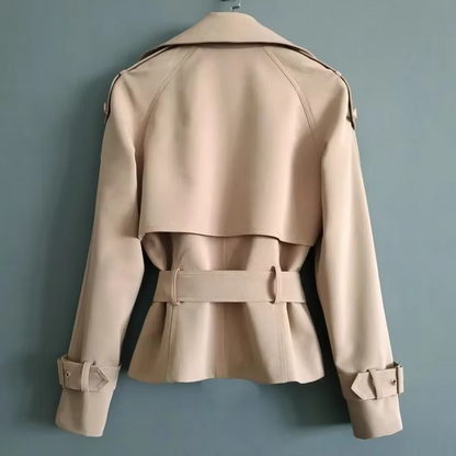 Beatrix Women's Trench Coat - fabric and finish detail