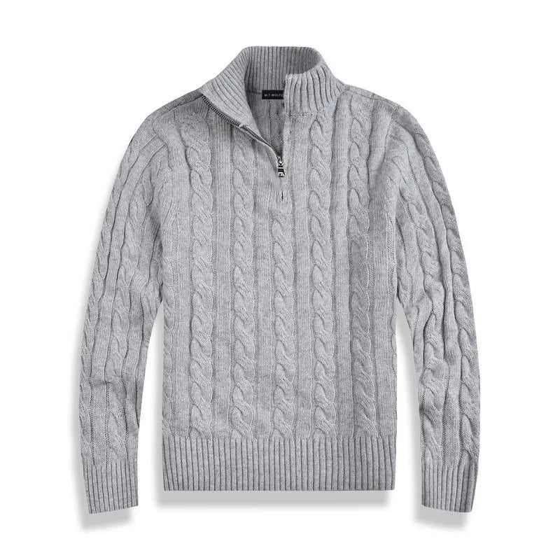 Yves Men's Cable Knit Sweater - full-length view