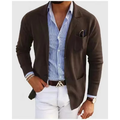 Griffin Men's Cardigan - fabric and finish detail