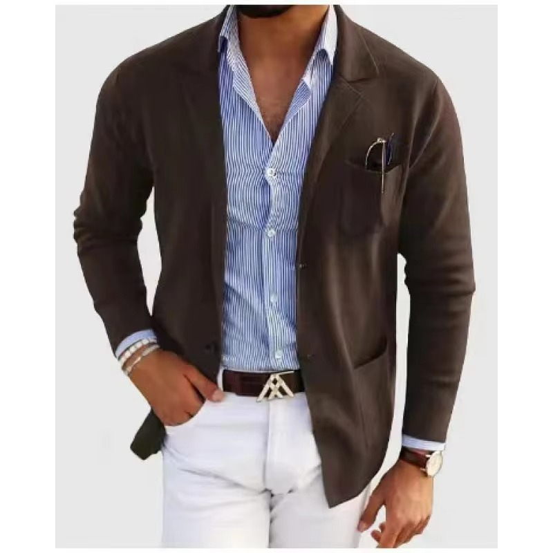 Griffin Men's Cardigan - fabric and finish detail