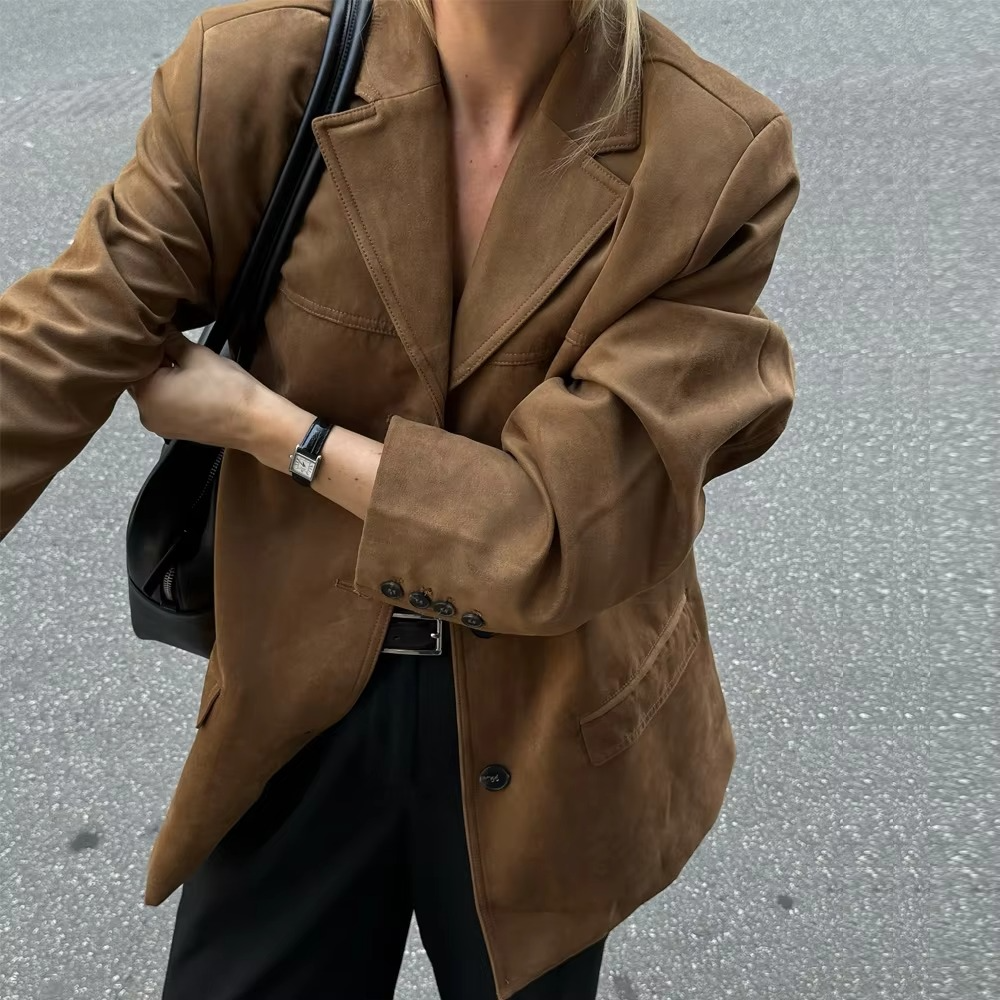 Giselle Women's Suede Jacket - styled view
