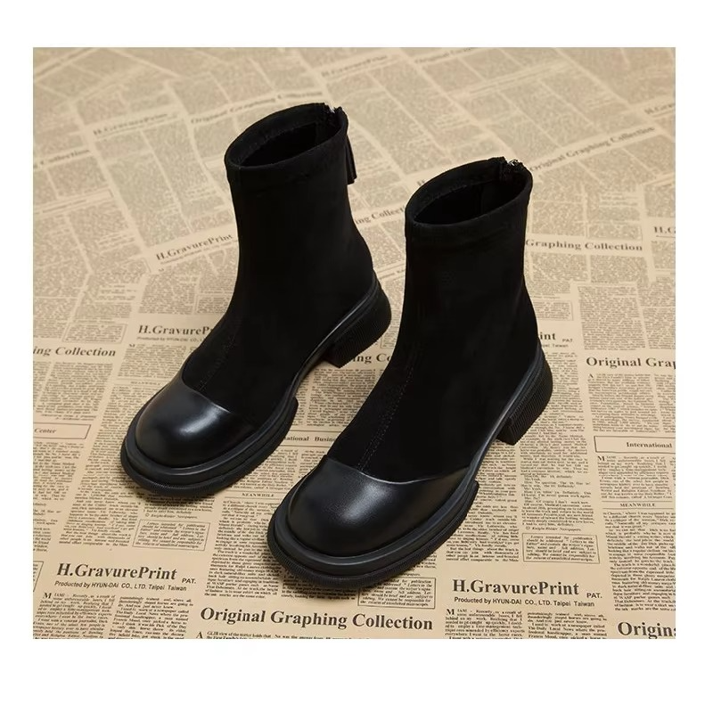 Thea Women's Chunky Heel Ankle Boots - close-up detail