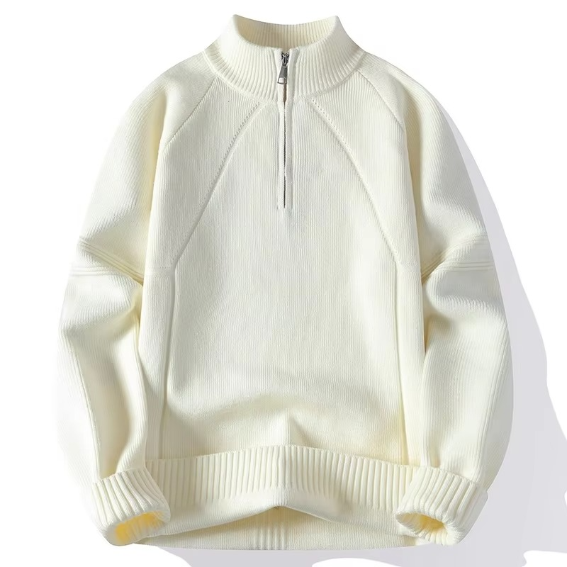Yves Men's Sweater - fabric and finish detail