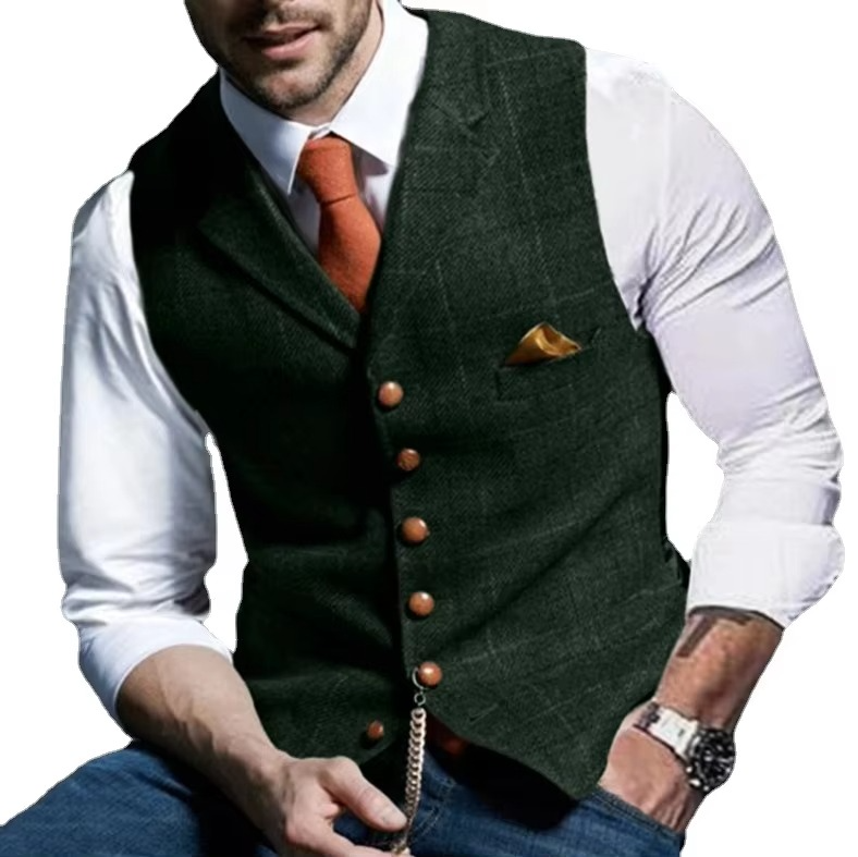 Nico Men's Striped Vest - full-length view