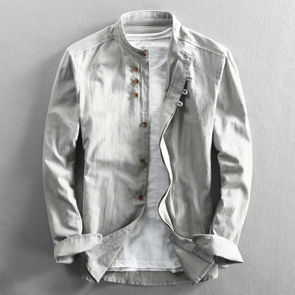 Cormac Men's Linen Shirt - shown in use