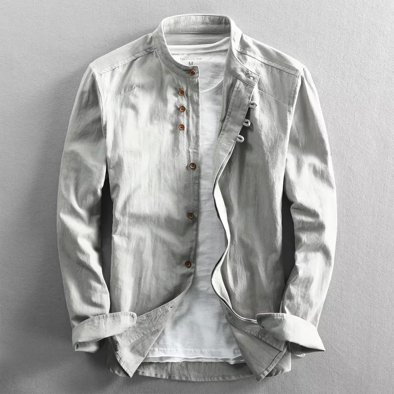 Cormac Men's Linen Shirt - shown in use