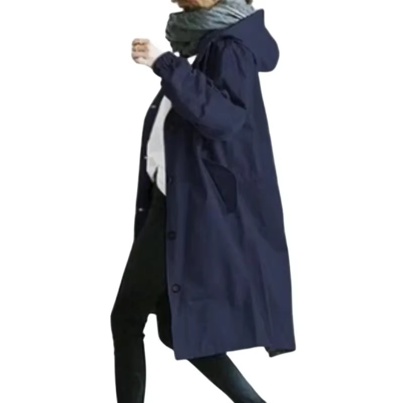 Faye Women's Adjustable Midi Dress | Hooded, Long Sleeve
