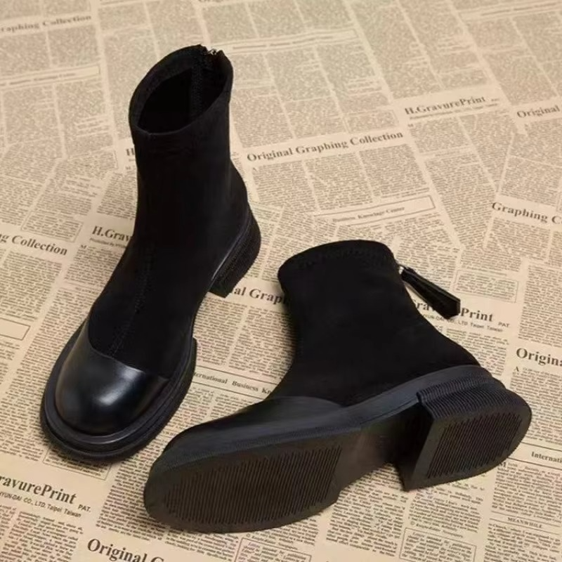 Thea Women's Chunky Heel Ankle Boots | Retro, Round Toe