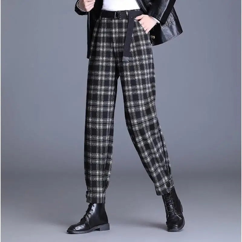 Ulla Women's Plaid Plaid Pant | Black, Brown