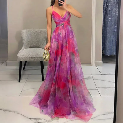 Kaia Women's Floral Maxi Dress - back view