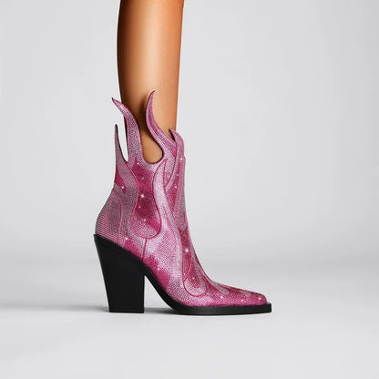 Thea Women's Block Heel Ankle Boots - front view