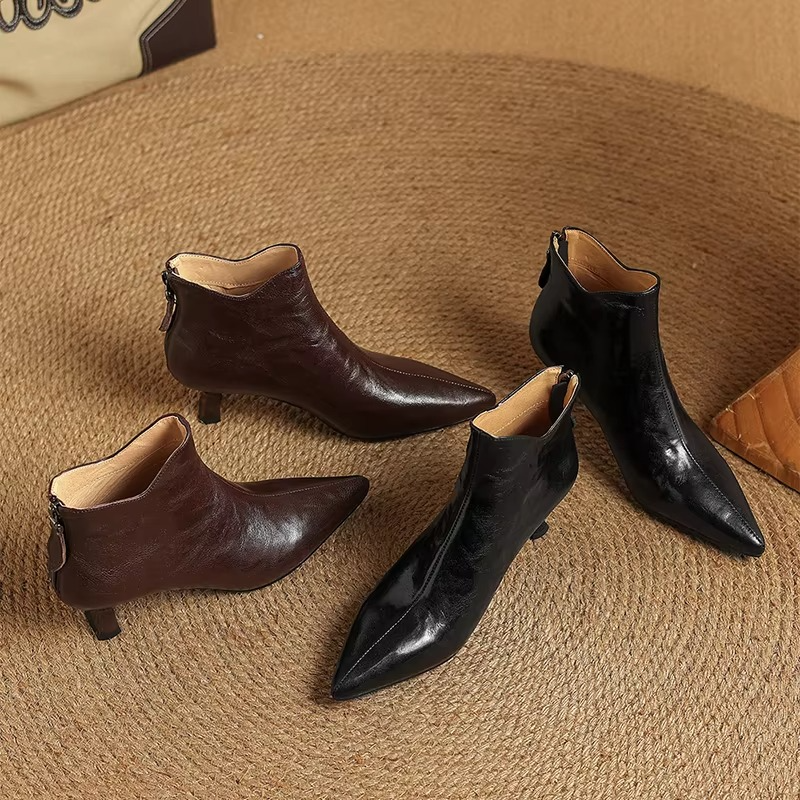 Hattie Women's Block Heel Ankle Boots - close-up detail