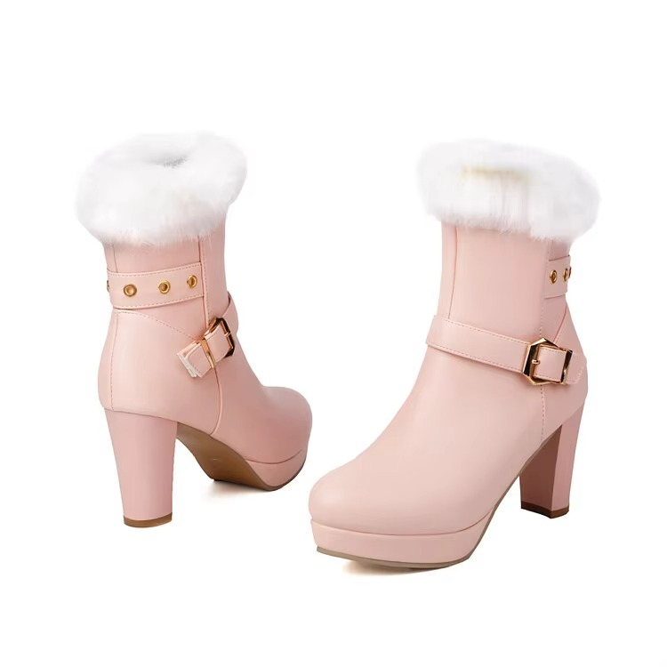 Zadie Women's Platform Ankle Boots - fabric and finish detail