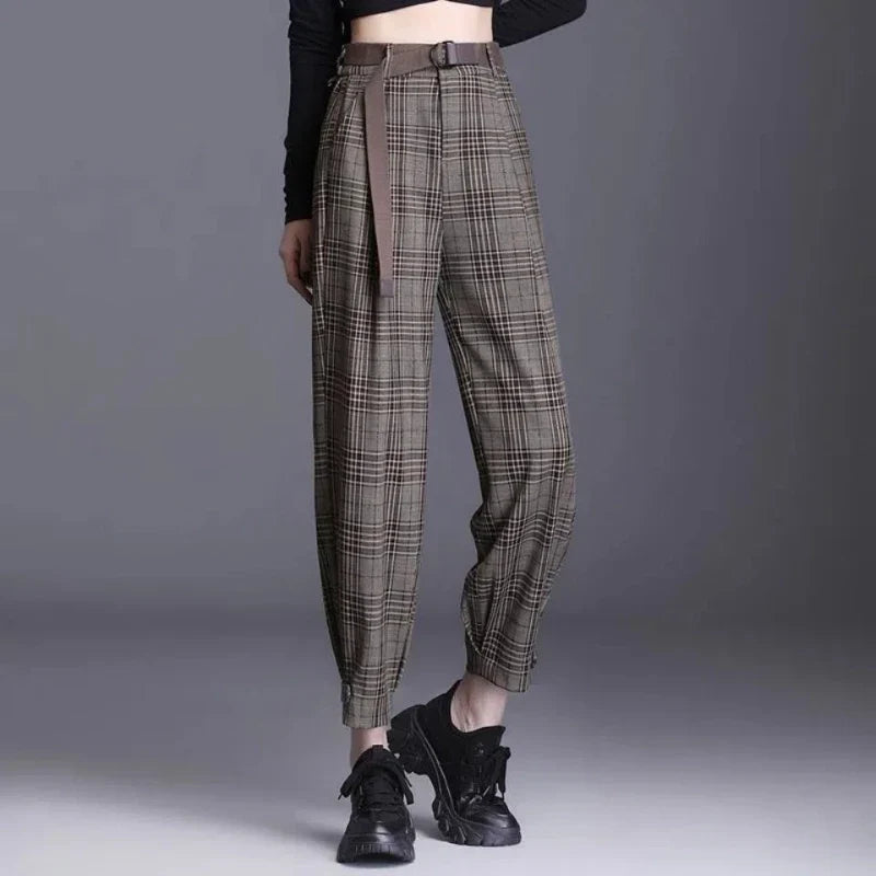 Ulla Women's Plaid Plaid Pant - full-length view