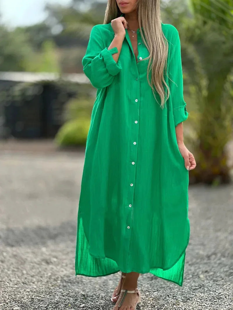 Willa Women's Shirt Dress - shown in use