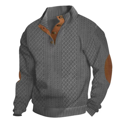 Jude Men's Sweater - fabric and finish detail