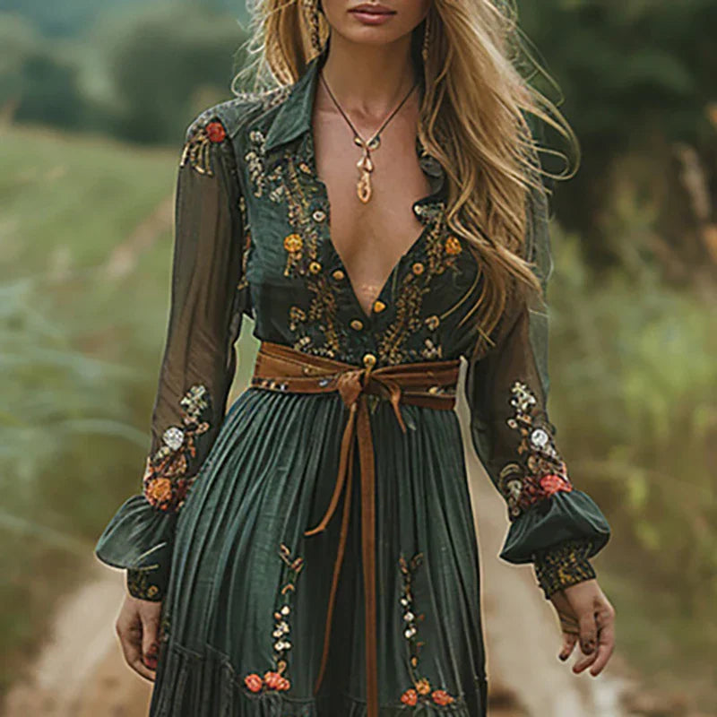Dahlia Women's Floral Maxi Dress - styled view