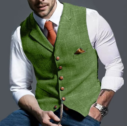 Nico Men's Striped Vest - close-up detail