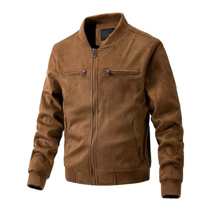Lachlan Men's Suede Jacket - styled view