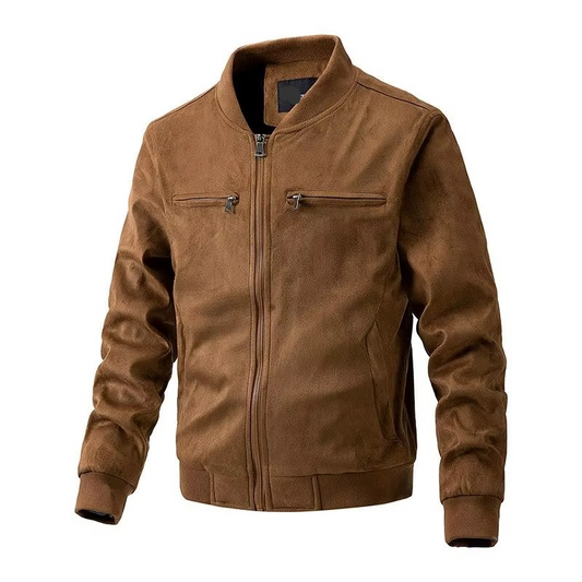 Lachlan Men's Suede Jacket - styled view