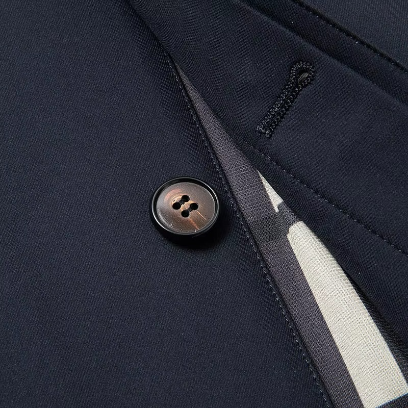 Quill Men's Trench Coat - fabric and finish detail