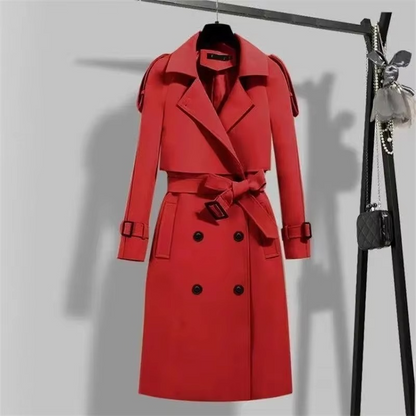 Camille Women's Trench Coat - fabric and finish detail