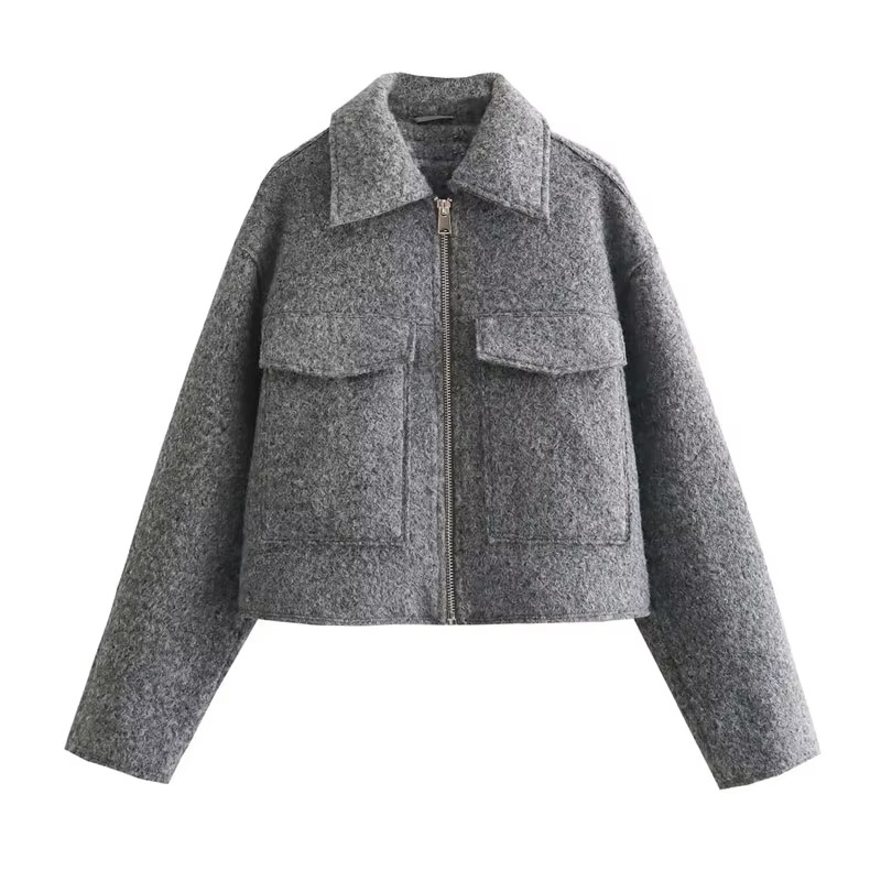 Camille Women's Jacket | Cropped, Tweed, Zip
