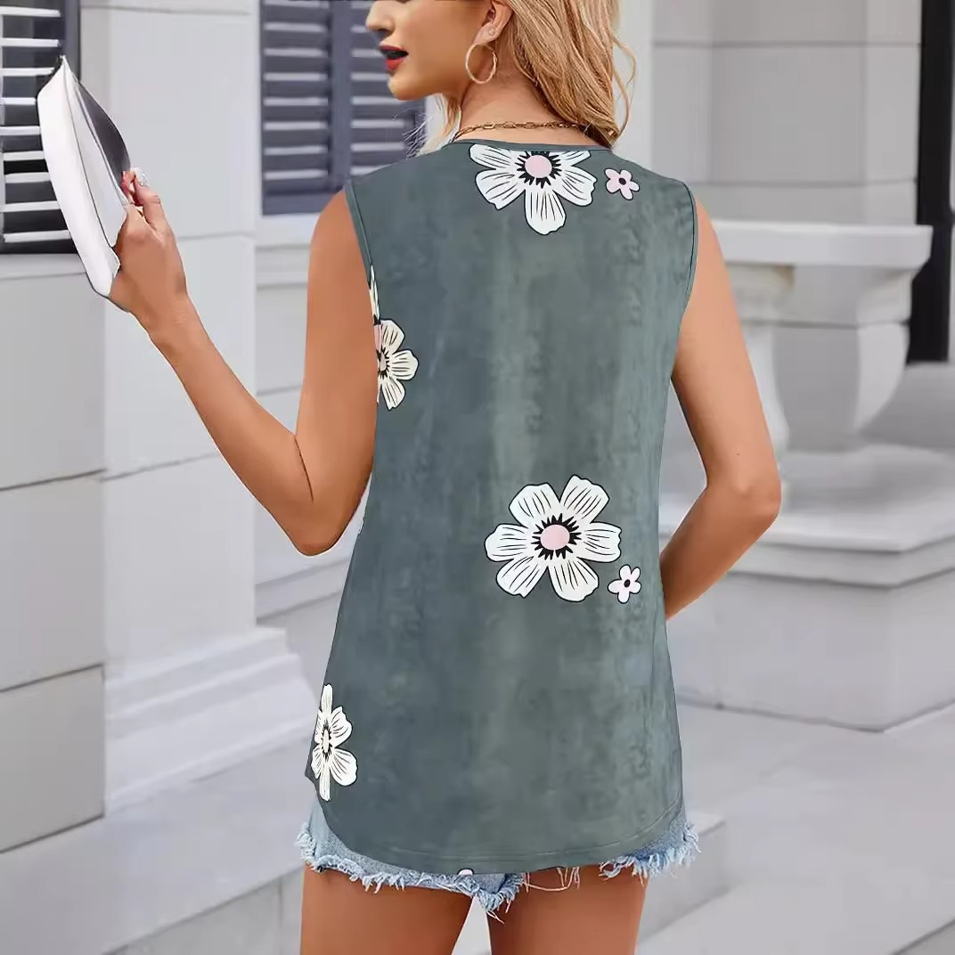 Ulla Women's Floral Vest - full-length view