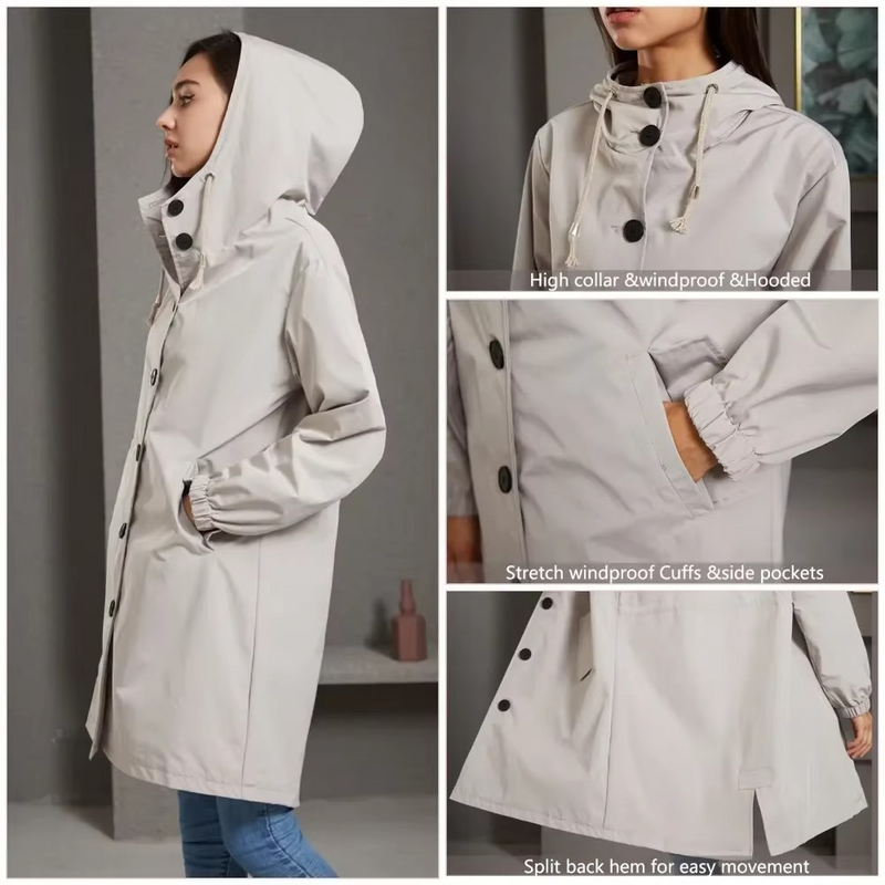 Lena Women's Trench Coat - styled view