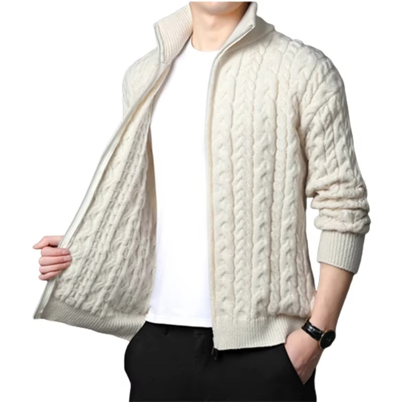 Nolan Men's Cardigan - fabric and finish detail