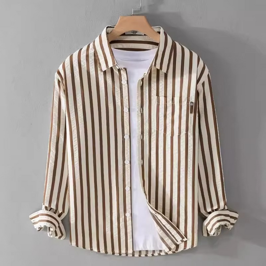 Lachlan Men's Striped Shirt - styled view