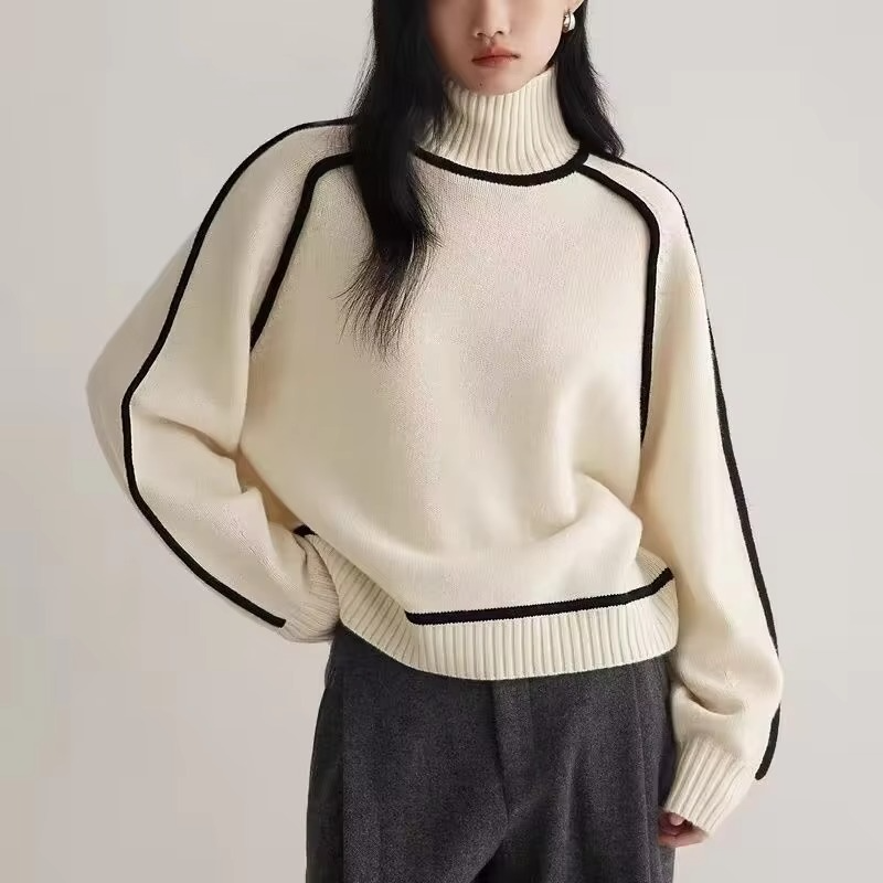 Lena Women's Striped Sweater - back view