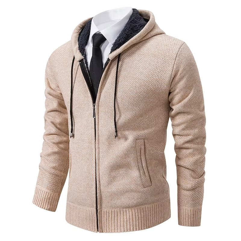 Quill Men's Cardigan | Stand Collar, Fleece, Zip