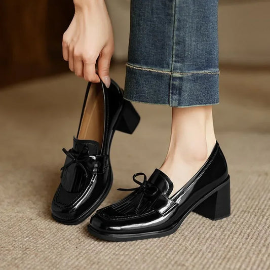 Nell Women's Block Heel Loafers - front view