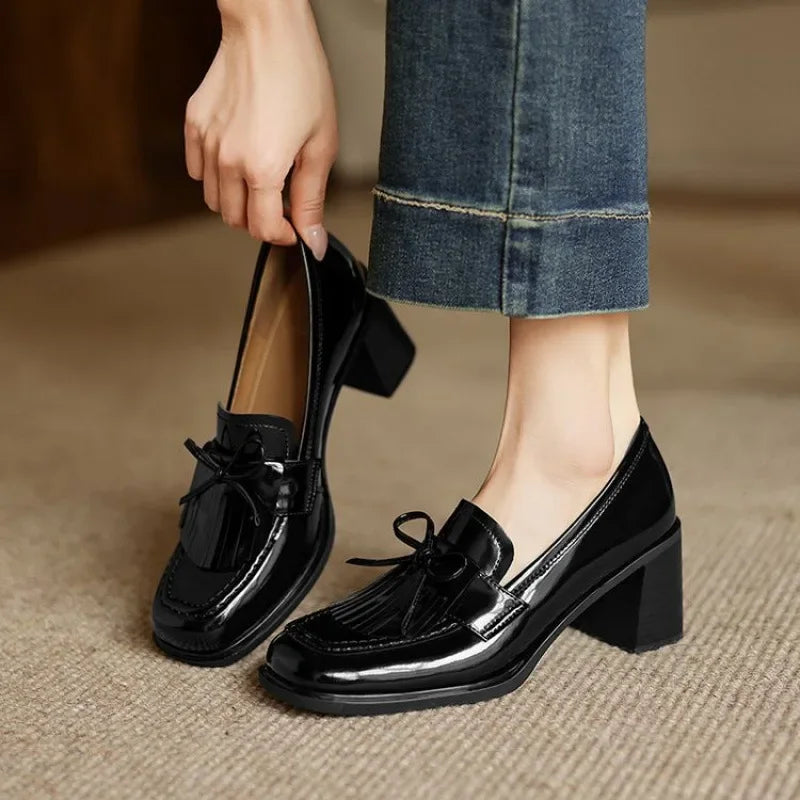 Nell Women's Block Heel Loafers - front view