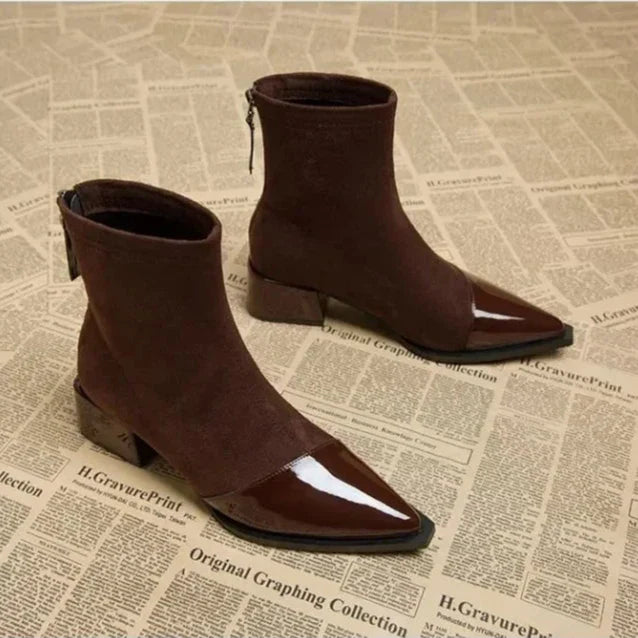 Verity Women's Ankle Boots - fabric and finish detail