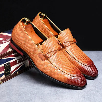 Arlo Men's Block Heel Loafers - full-length view