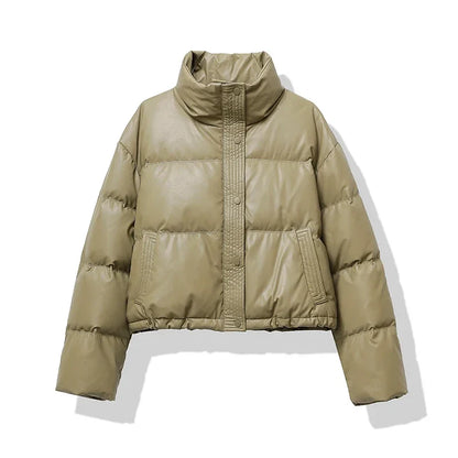 Zadie Women's Puffer Jacket - fabric and finish detail