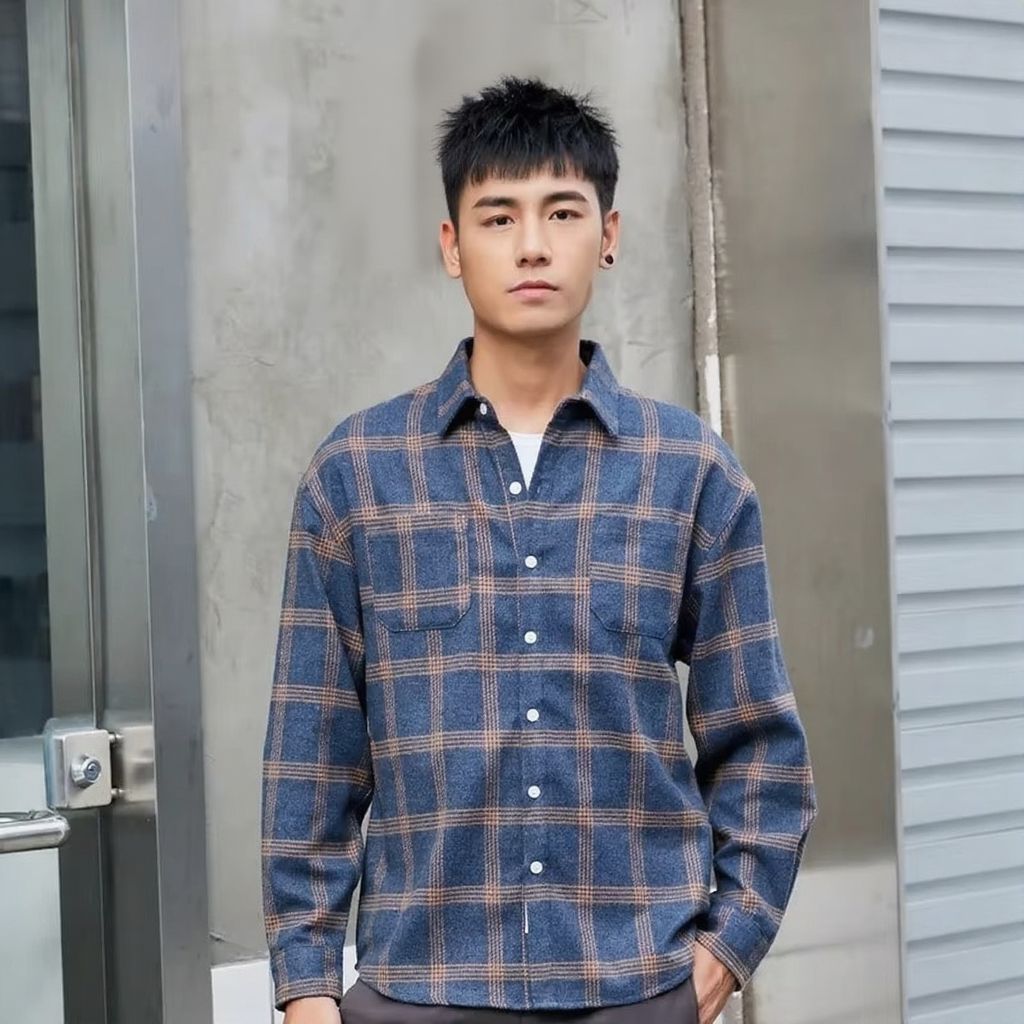 Rufus Men's Plaid Shirt - styled view
