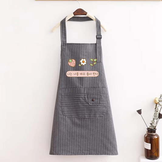 Ember Plaid Apron - front view