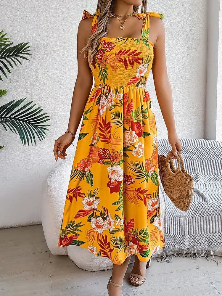 Rosa Women's Floral Floral Sundress - close-up detail