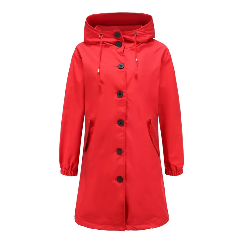Lena Women's Trench Coat | Loose Fit, Hooded