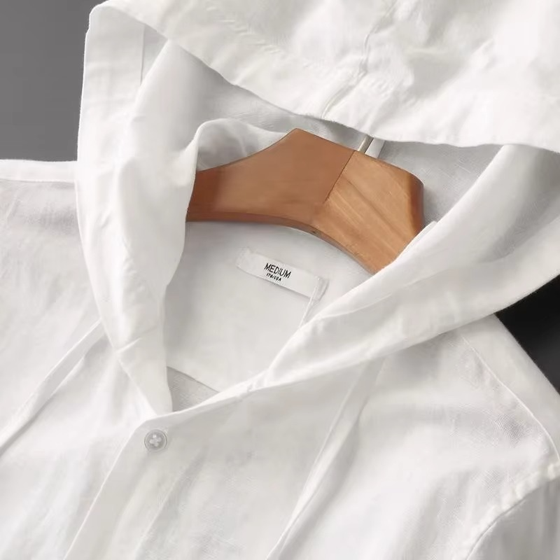 Levi Men's Linen Shirt | Relaxed Fit, Cotton, Hooded