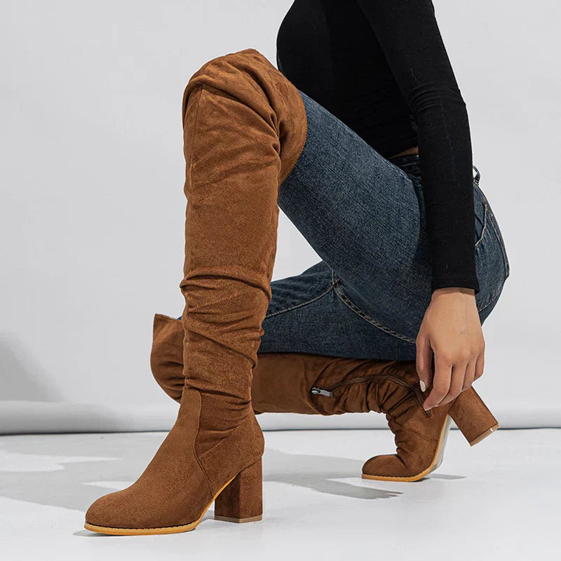 Kira Women's Over the Knee Boots | Heeled Design, Bold Sophistication