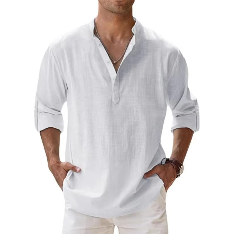 Ulric Men's Linen Shirt | Cotton, Long Sleeve