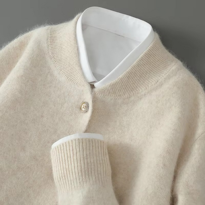 Isaac Men's Cardigan - fabric and finish detail