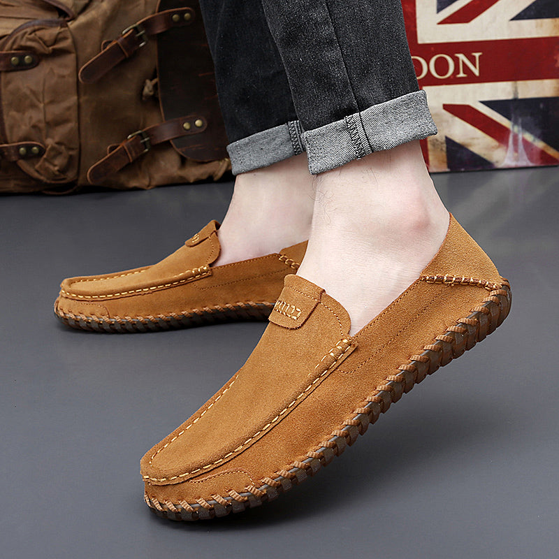 Rhys Men's Suede Loafers - styled view