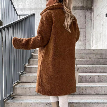 Uma Women's Oversized Trench Coat - close-up detail