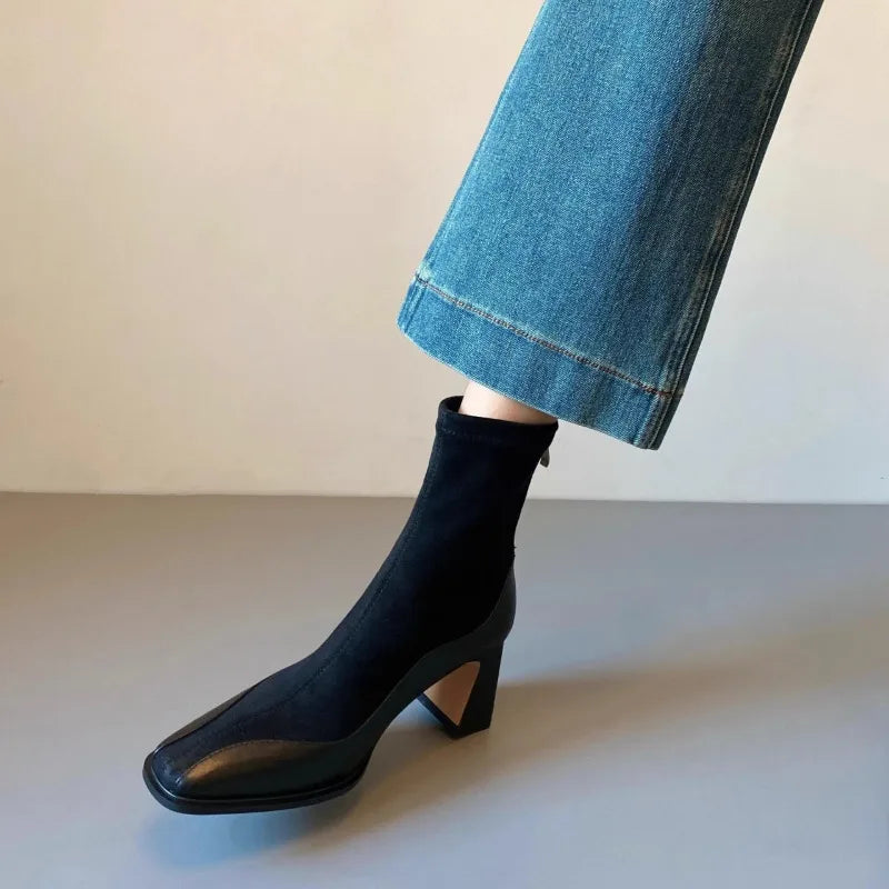 Maren Women's Block Heel Ankle Boots - back view
