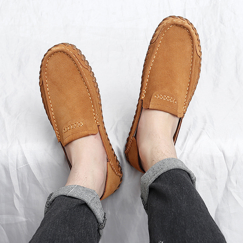Rhys Men's Suede Loafers - shown in use